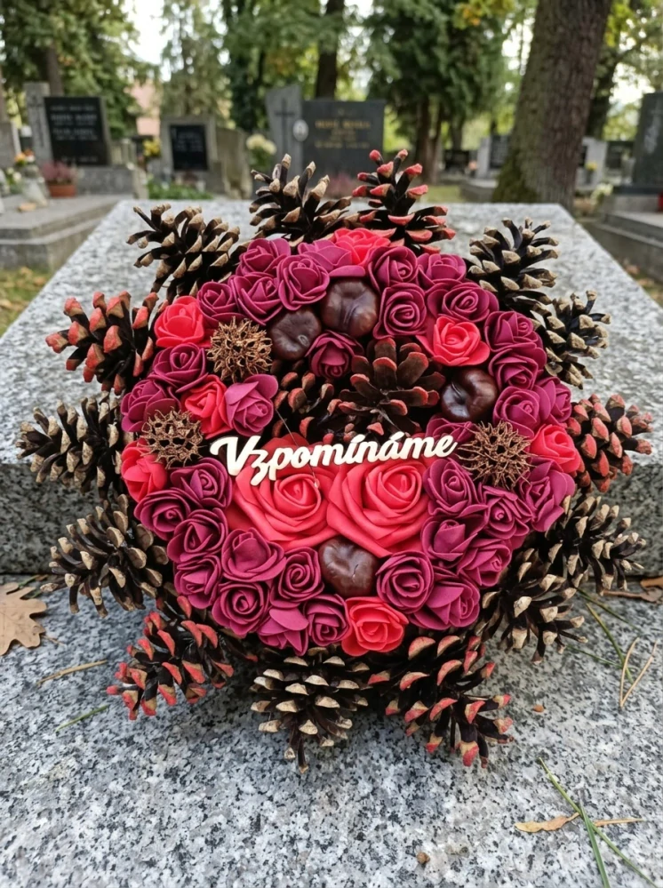 Šiškový věneček s pěm.růží