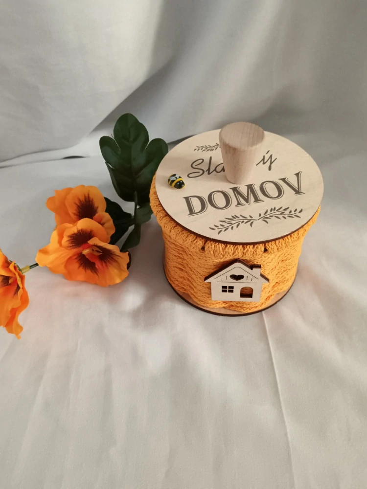 Pletený košík s víkem 10x10cm